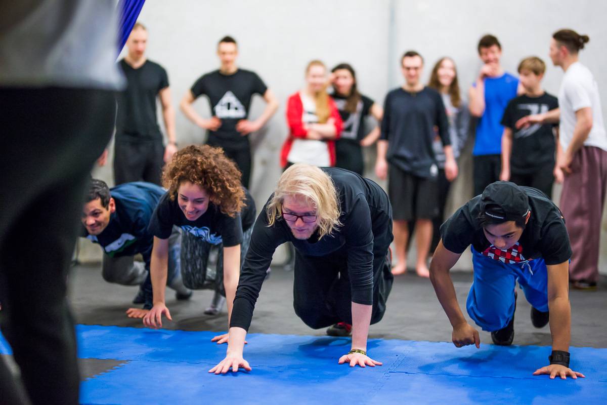 Firma Arrangement med Team Building og Parkour